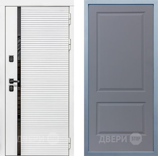 Входная металлическая Дверь Дива МХ-45 Белая STR Д-7 Силк Маус в Красноармейске