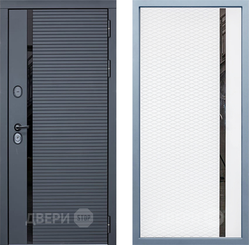 Входная металлическая Дверь Дива МХ-45 STR МХ-47 Белый матовый в Красноармейске