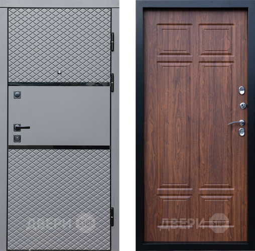 Входная металлическая Дверь Престиж Ромб Премиум Орех темный в Красноармейске