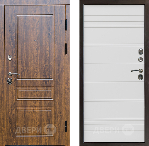 Входная металлическая Дверь Престиж Классика Дуб Line Белый в Красноармейске