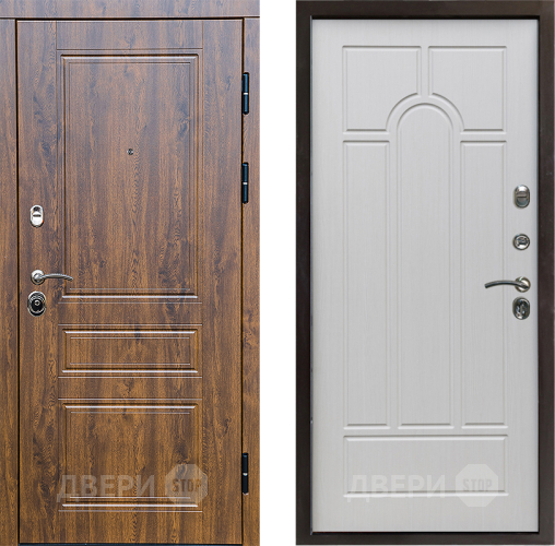 Входная металлическая Дверь Престиж Классика Дуб Арка Лиственница белая в Красноармейске