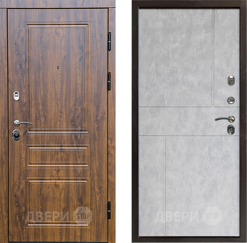 Входная металлическая Дверь Престиж Классика Дуб Горизонт Бетон светлый в Красноармейске