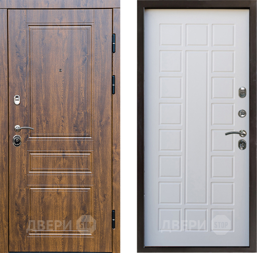 Входная металлическая Дверь Престиж Классика Дуб Престиж Белое дерево в Красноармейске