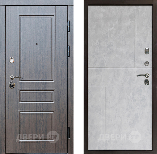 Входная металлическая Дверь Престиж Классика Венге Горизонт Бетон светлый в Красноармейске