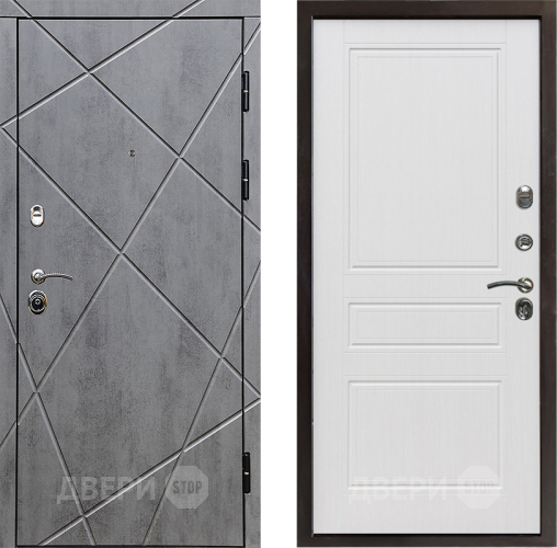 Входная металлическая Дверь Престиж Лучи Классика Белое дерево в Красноармейске