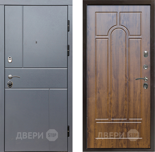 Входная металлическая Дверь Престиж Горизонт Грэй Арка Дуб в Красноармейске