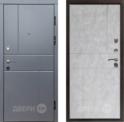 Входная металлическая Дверь Престиж Горизонт Грэй Горизонт Бетон светлый в Красноармейске