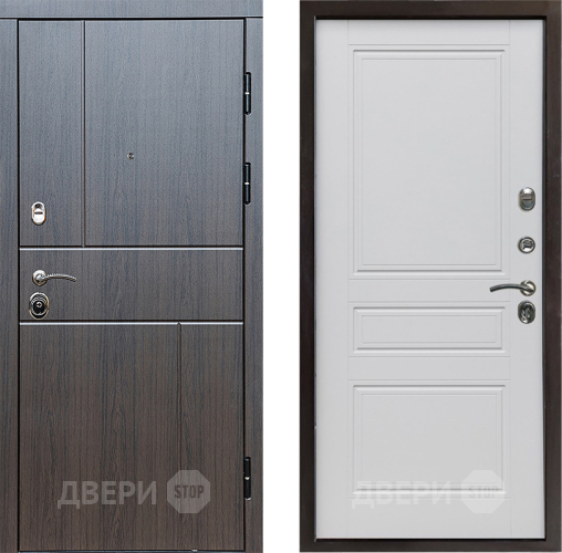 Входная металлическая Дверь Престиж Горизонт Венге Классика Белый матовый в Красноармейске