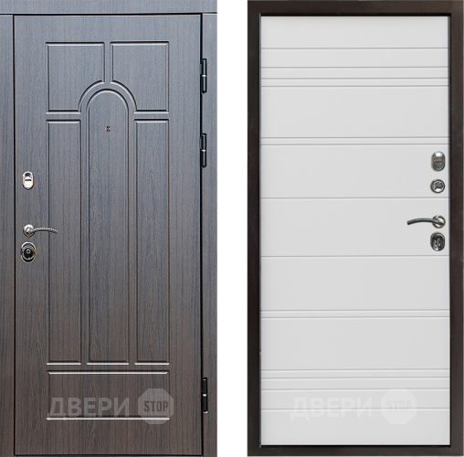 Входная металлическая Дверь Престиж Арка Line Белый в Красноармейске