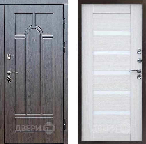 Входная металлическая Дверь Престиж Арка Царга Лиственница белая в Красноармейске