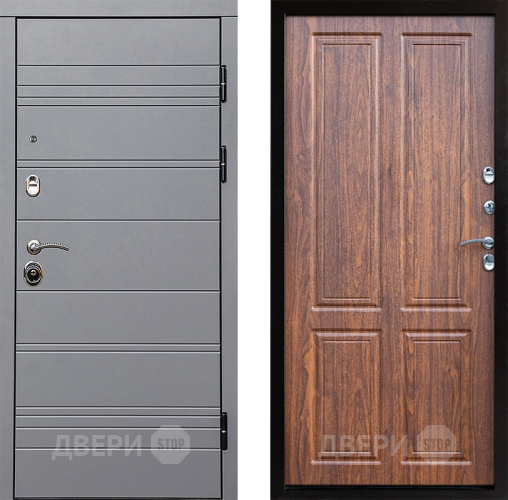 Входная металлическая Дверь Престиж Линия Грэй Премиум Орех светлый в Красноармейске