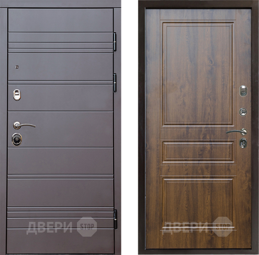 Входная металлическая Дверь Престиж Линия Браун Классика Дуб в Красноармейске