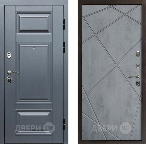 Входная металлическая Дверь Престиж Премиум Лучи Бетон темный в Красноармейске