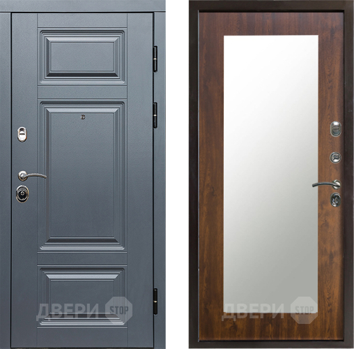 Входная металлическая Дверь Престиж Премиум Зеркло Пастораль Дуб в Красноармейске