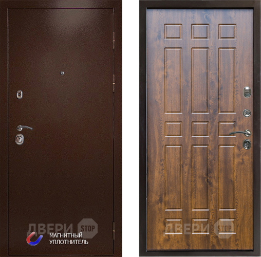 Входная металлическая Дверь Престиж Медь Спарта Дуб в Красноармейске