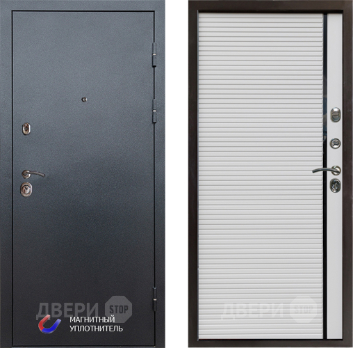 Входная металлическая Дверь Престиж Графит Porte Белый в Красноармейске