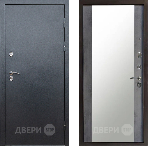 Дверь Престиж TERMO с терморазрывом Снегирь Серебро Зеркало Бетон темный в Красноармейске