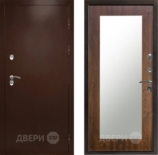 Дверь Престиж TERMO с терморазрывом Снегирь Медь Зеркало пастораль Дуб в Красноармейске