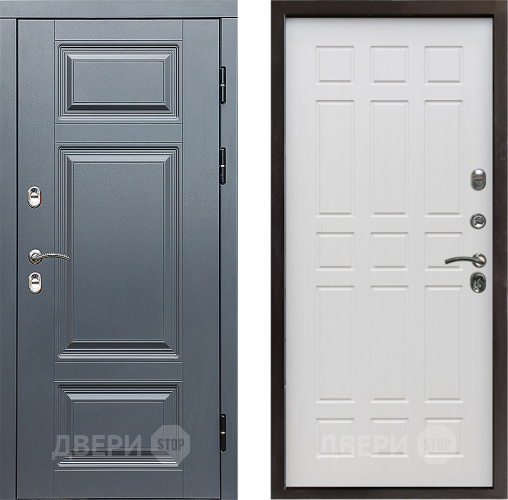 Входная металлическая Дверь Престиж TERMO с терморазрывом Премиум Грэй Спарта Лиственница белая в Красноармейске