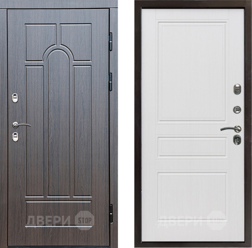 Входная металлическая Дверь Престиж TERMO с терморазрывом Арка Классика Белое дерево в Красноармейске