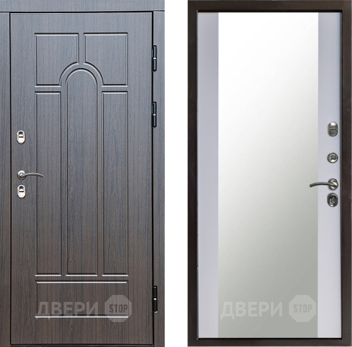 Дверь Престиж TERMO с терморазрывом Арка Зеркало Белый софт в Красноармейске
