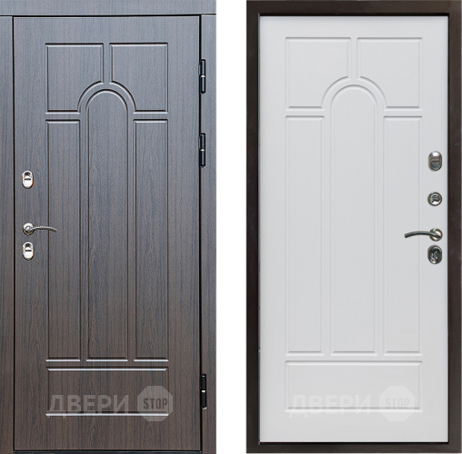 Входная металлическая Дверь Престиж TERMO с терморазрывом Арка Арка Белое дерево в Красноармейске