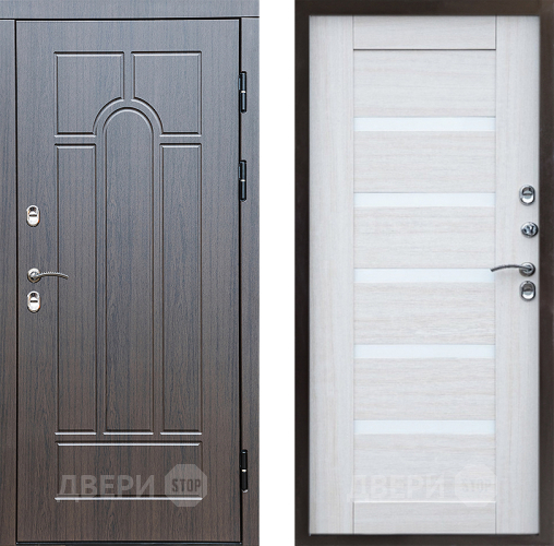 Входная металлическая Дверь Престиж TERMO с терморазрывом Арка Царга Лиственница белая в Красноармейске