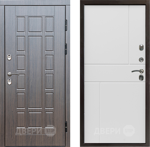 Входная металлическая Дверь Престиж TERMO с терморазрывом Престиж Горизонт Бетон белый в Красноармейске