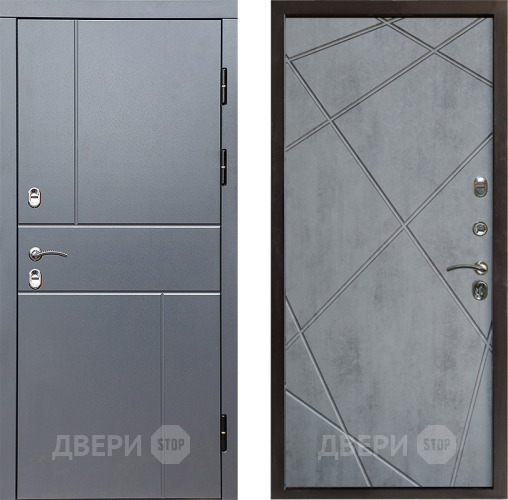 Входная металлическая Дверь Престиж TERMO с терморазрывом Горизонт Грэй Лучи Бетон темный в Красноармейске