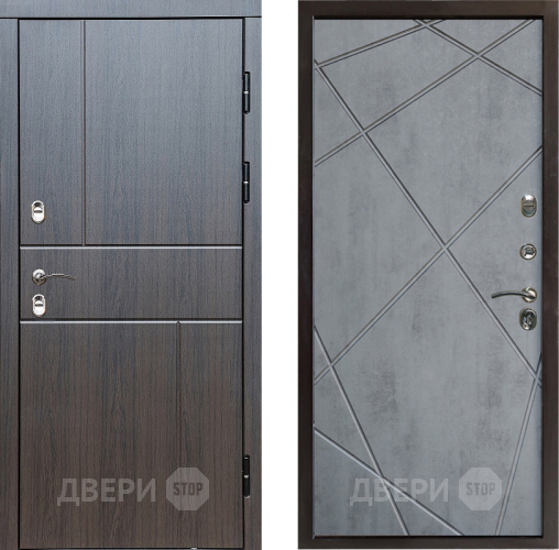 Входная металлическая Дверь Престиж TERMO с терморазрывом Горизонт Венге Лучи Бетон темный в Красноармейске
