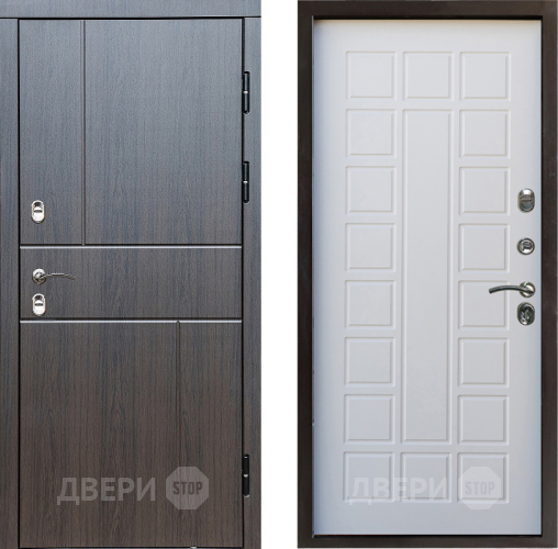 Входная металлическая Дверь Престиж TERMO с терморазрывом Горизонт Венге Престиж Белое дерево в Красноармейске