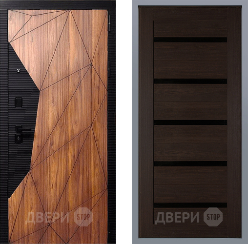 Дверь Заводские двери Морра СБ-1 орех тисненый в Красноармейске