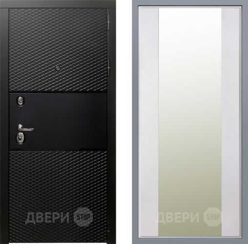 Дверь Заводские двери Тефлон Зеркало Макси Белый шелк в Красноармейске