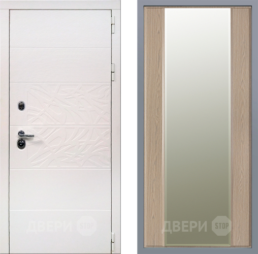 Дверь Заводские двери Дэко Вайт Зеркало Макси Беленый дуб в Красноармейске