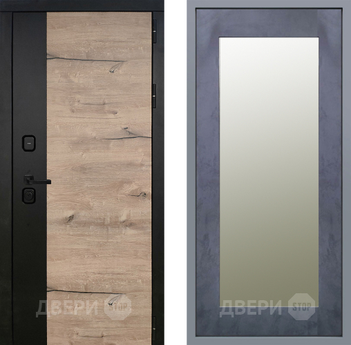 Дверь Заводские двери Ларте Зеркало Модерн Бетон темный в Красноармейске