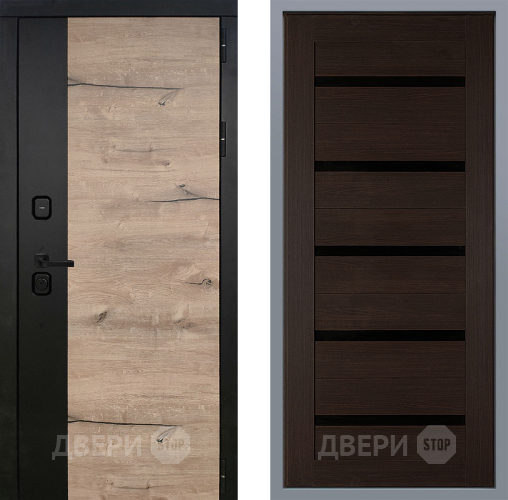 Дверь Заводские двери Ларте СБ-1 орех тисненый в Красноармейске