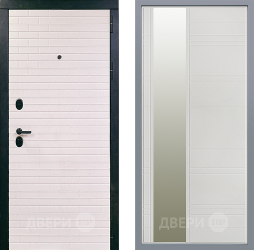 Дверь Заводские двери Сохо Зеркало Лира Белый софт в Красноармейске