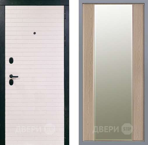 Дверь Заводские двери Сохо Зеркало Макси Беленый дуб в Красноармейске