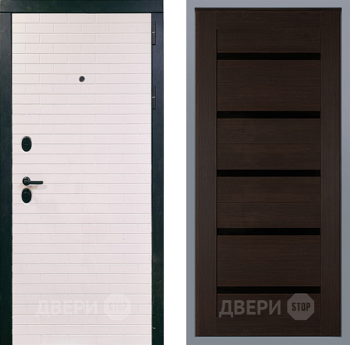 Дверь Заводские двери Сохо СБ-1 орех тисненый в Красноармейске