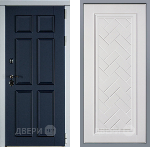 Дверь Заводские двери Стокгольм Упра Белый софт в Красноармейске