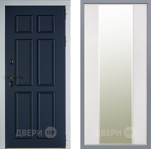 Дверь Заводские двери Стокгольм Зеркало Макси Белый матовый в Красноармейске