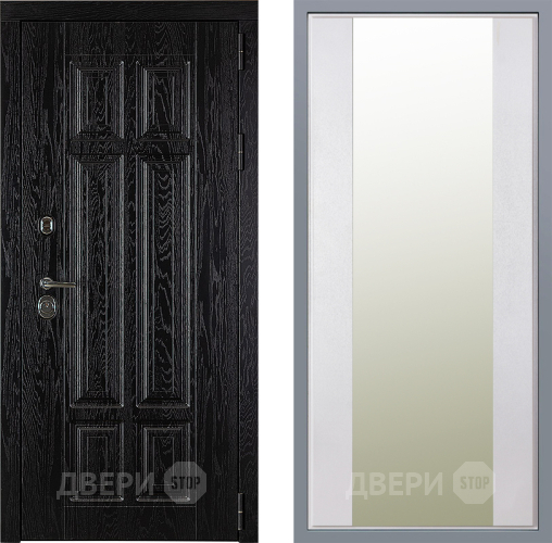 Дверь Заводские двери Мюнхен Зеркало Макси Белый шелк в Красноармейске