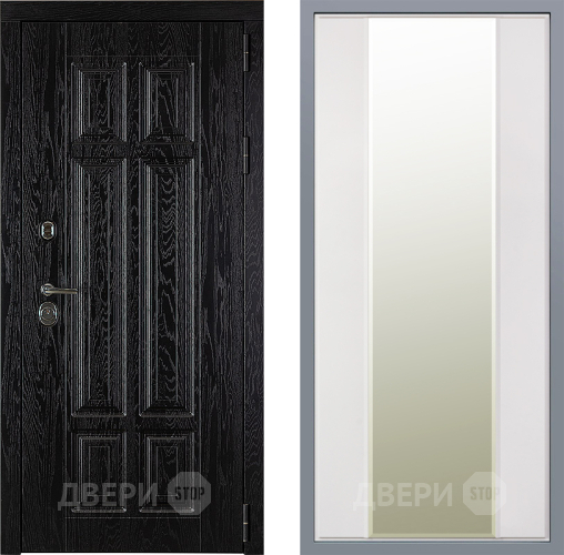 Дверь Заводские двери Мюнхен Зеркало Макси Белый матовый в Красноармейске