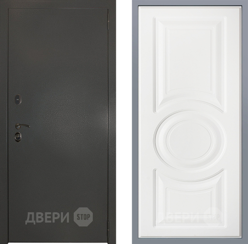 Дверь Заводские двери Эталон 3к антик серебро Неаполь Лофт белый в Красноармейске