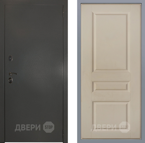 Дверь Заводские двери Эталон 3к антик серебро Стокгольм Шампань в Красноармейске