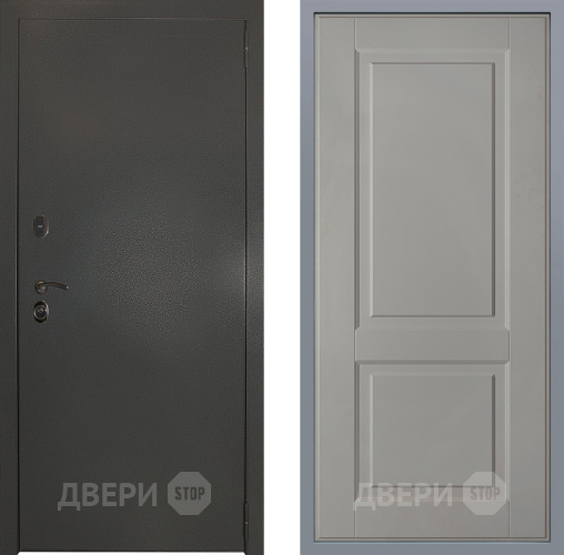 Дверь Заводские двери Эталон 3к антик серебро Доррен Грей софт в Красноармейске