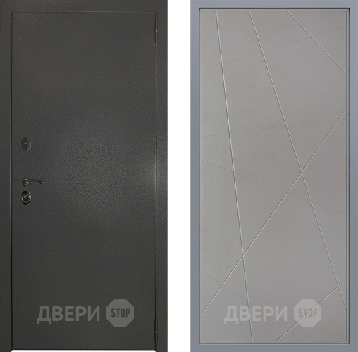 Дверь Заводские двери Эталон 3к антик серебро Флитта Грей софт в Красноармейске