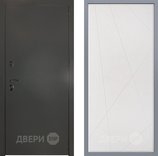 Дверь Заводские двери Эталон 3к антик серебро Флитта Белый софт в Красноармейске