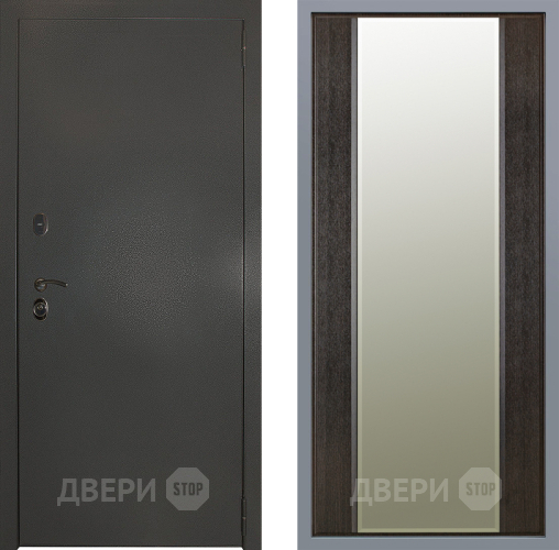 Дверь Заводские двери Эталон 3к антик серебро Зеркало Макси Венге в Красноармейске
