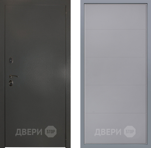 Дверь Заводские двери Эталон 3к антик серебро Тривия Грей софт в Красноармейске
